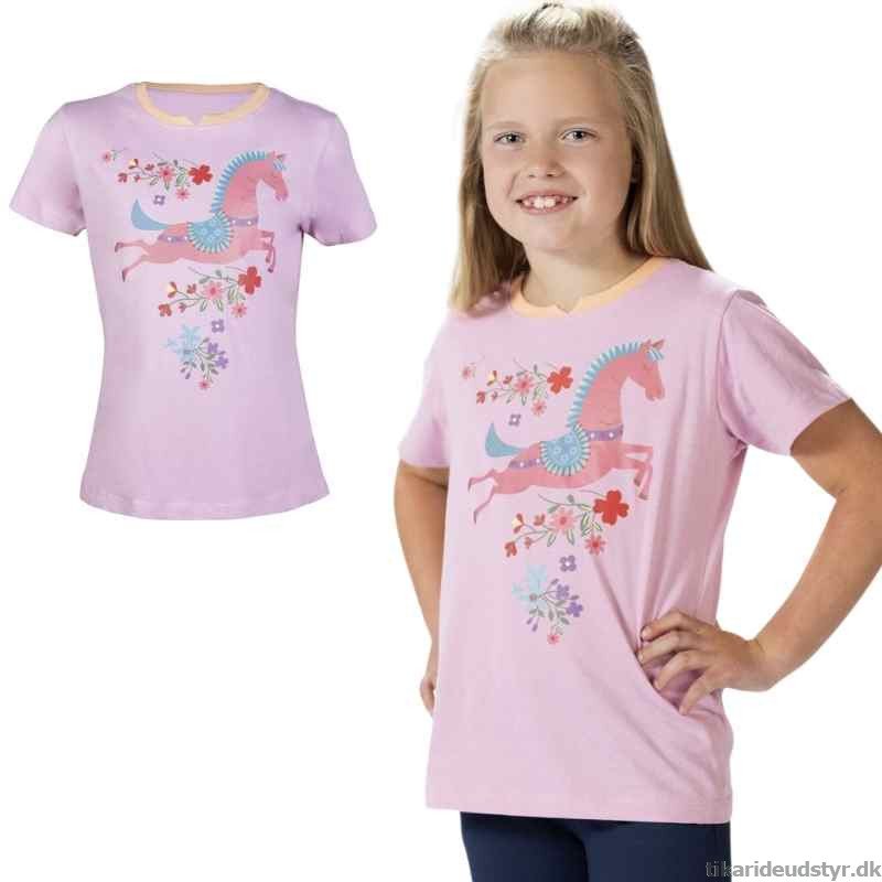 HKM T-shirt Flower Pony Rosa