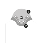 Rund mne med store swarovski sten