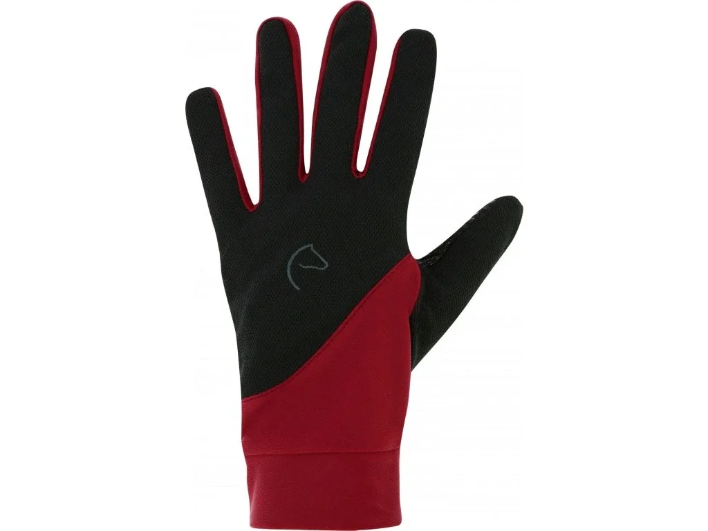 Equitheme Knit Handske Sort/r�d