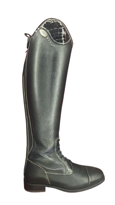 De Niro salentino sort med lak og sten og snrre