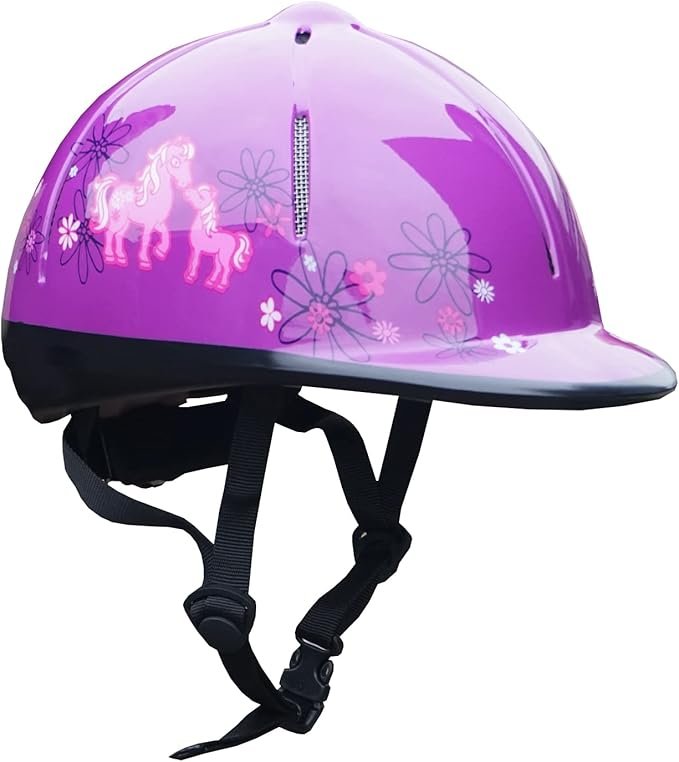 Red Horse Ridehjelm Lilla