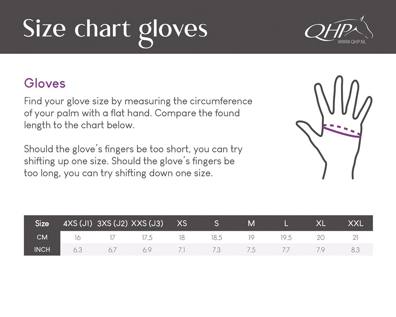 QHP Handske Glitz Sort