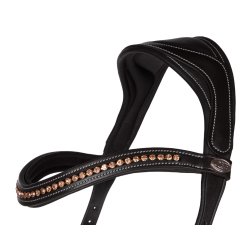 QHP Bidl�s Anatomisk Trense Guld/Sort