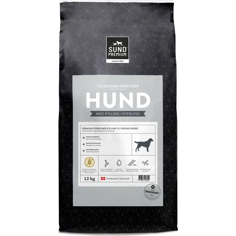 Sund Premium hund kylling 12 kg -SENDES IKKE