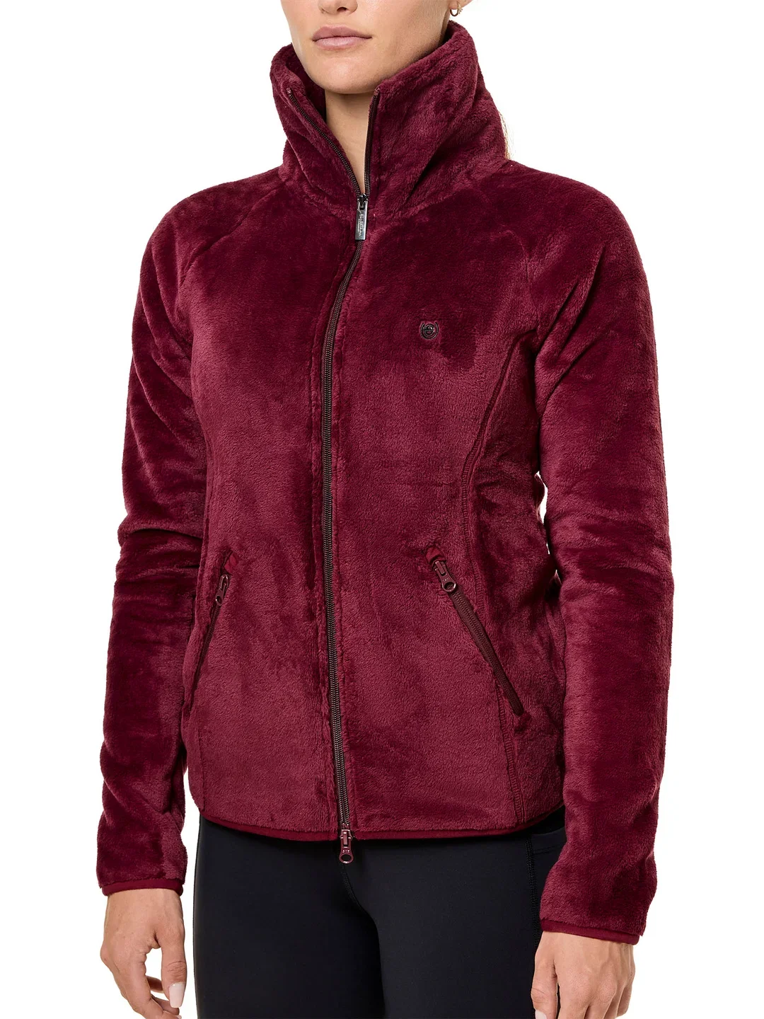 Equestrian Stockholm Velvet Fleecejakke Merlot