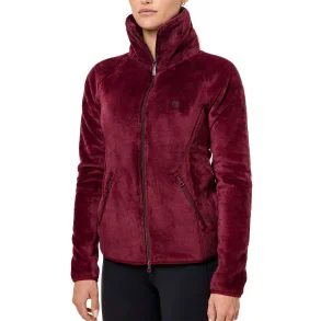 Equestrian Stockholm Velvet Fleecejakke Merlot