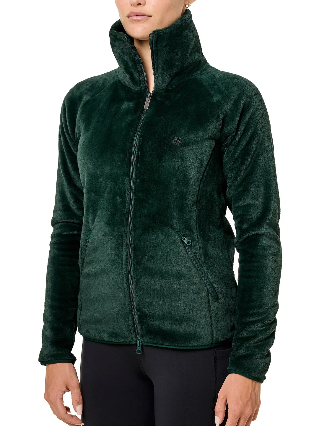 Equestrian Stockholm Velvet Fleecejakke Sycamore Green
