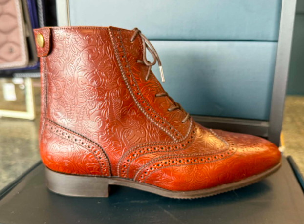 Celeris Grace Kelly Handpolished Embossed Chestnut