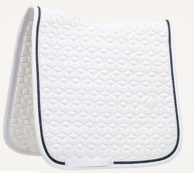 Kentucky Sadelunderlag Glitter Rope Hvid