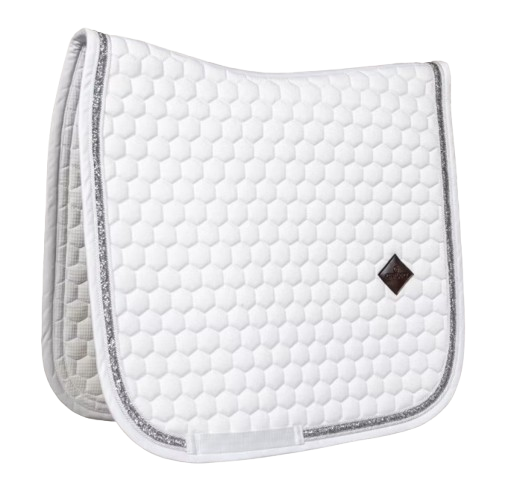 Kentucky Sadelunderlag Glitter band Hvid