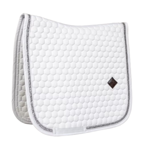 Kentucky Sadelunderlag Glitter band Hvid